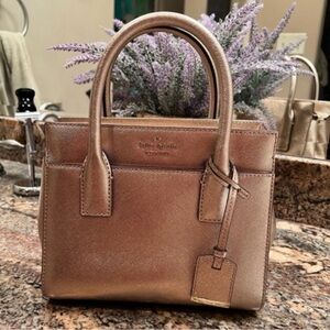 Kate Spade Metallic Rose Gold Tote Bag
